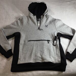 Messi Collection Grey and Black Hoodie with Contrast Hood SZ XL NWT